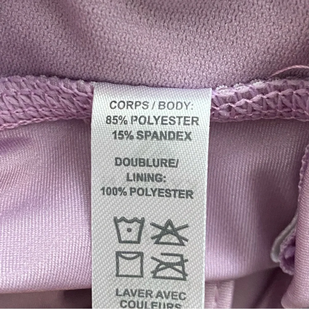 KYODAN • NEW! High Neck Zip Back Floral Swimsuit Top UPF 40 - Pastel Purple - Picture 14 of 16